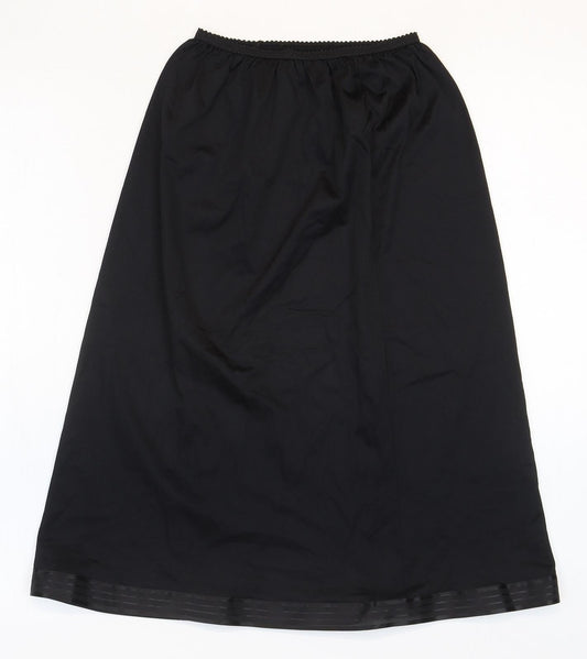 Marks and Spencer Womens Black Polyamide Swing Skirt Size 8 - Size 8-10