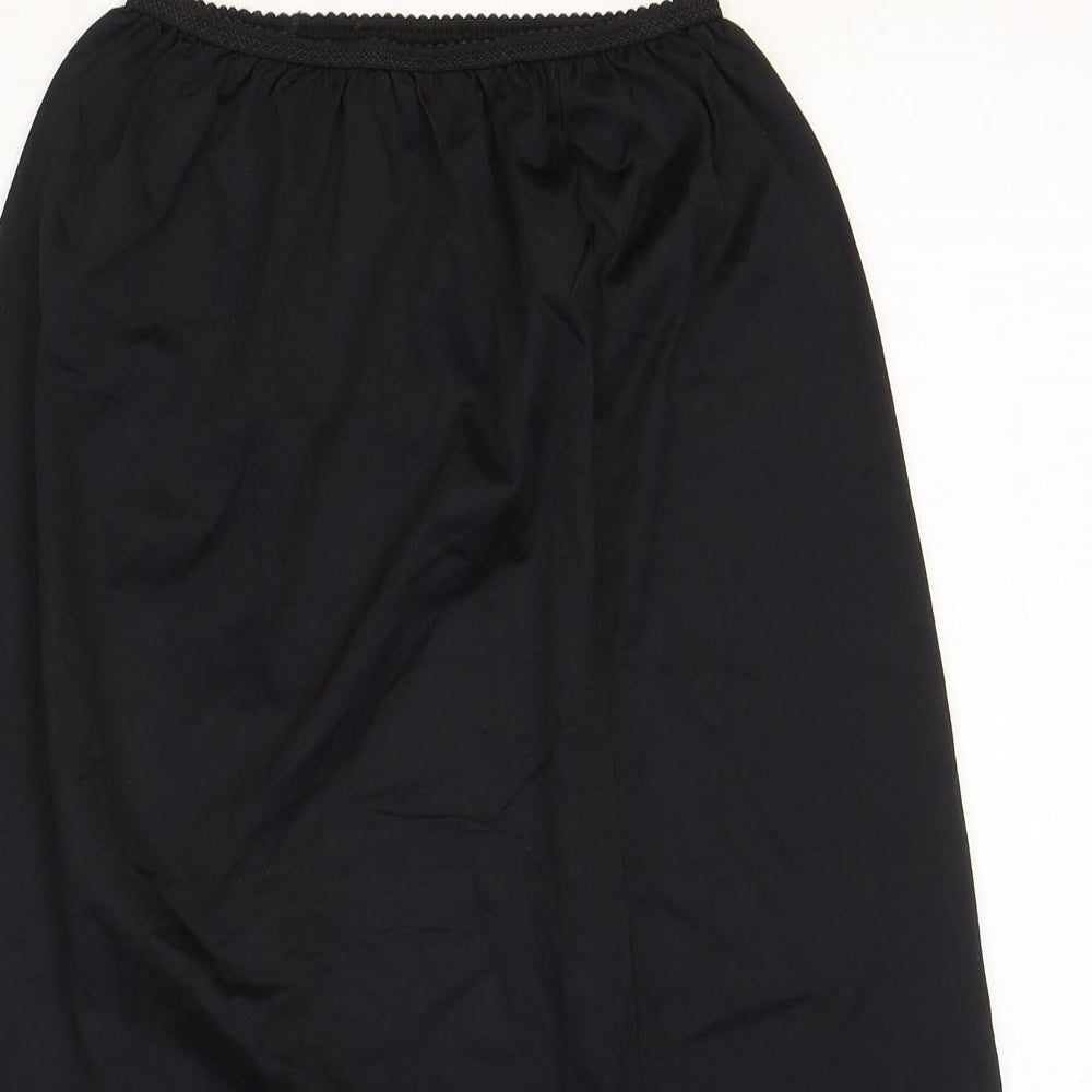 Marks and Spencer Womens Black Polyamide Swing Skirt Size 8 - Size 8-10