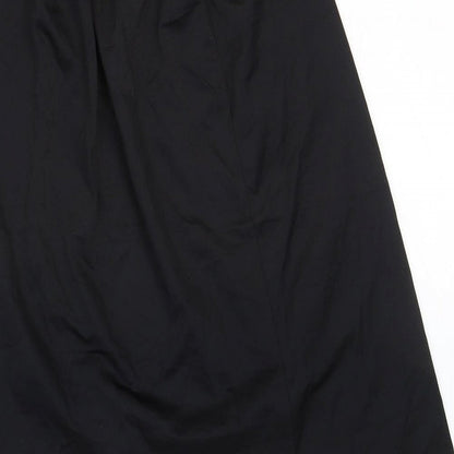 Marks and Spencer Womens Black Polyamide Swing Skirt Size 8 - Size 8-10