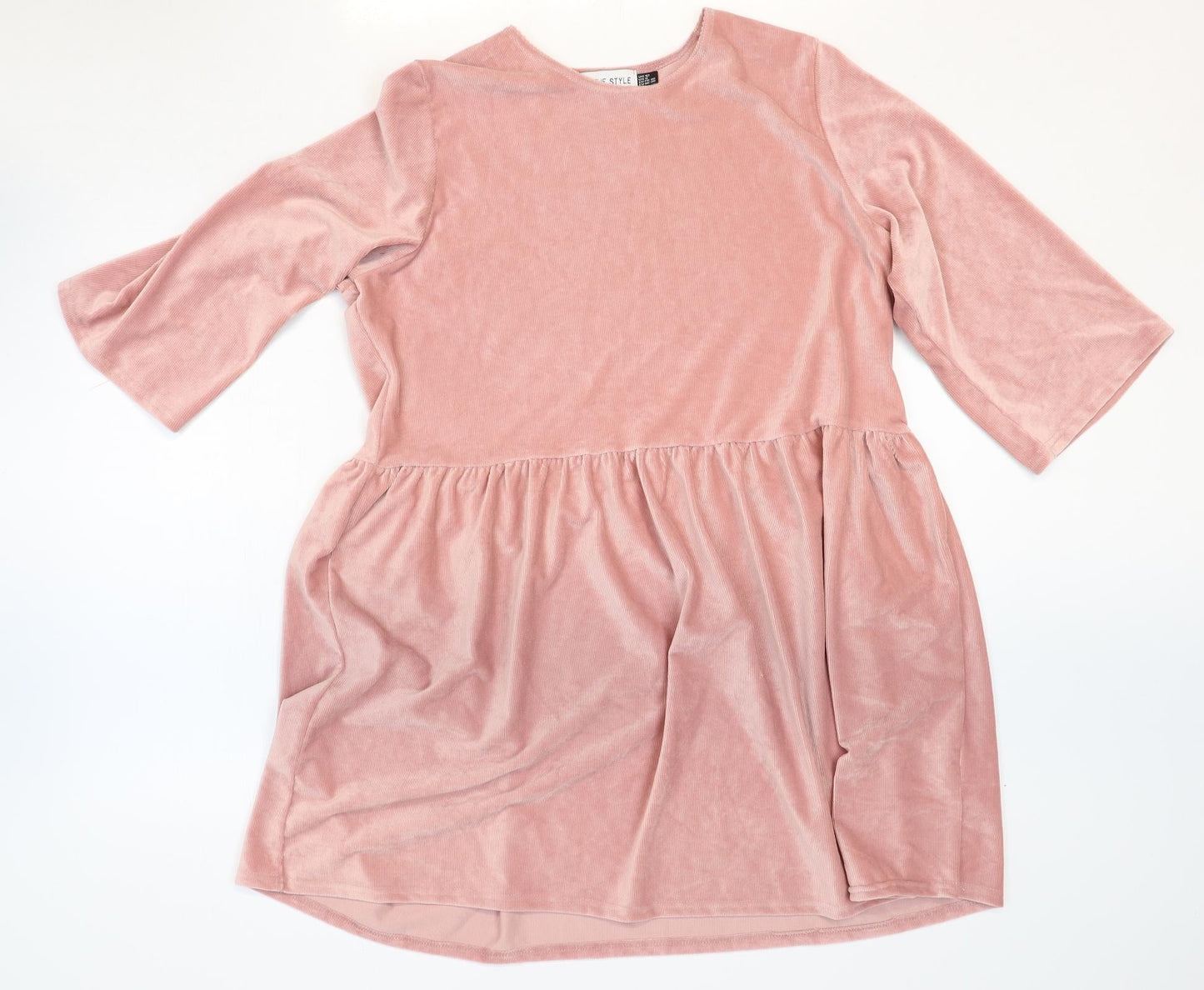 In the Style Womens Pink Polyester Fit & Flare Size 12 Round Neck Pullover