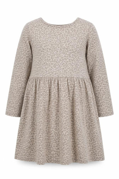 Nutmeg Womens Brown Animal Print Polyester A-Line Size 16 Round Neck Pullover - Leopard Print