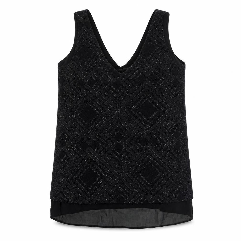 Womens UK Size 12 Debenhams Black Basic Tank