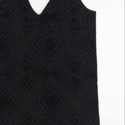 Womens UK Size 12 Debenhams Black Basic Tank