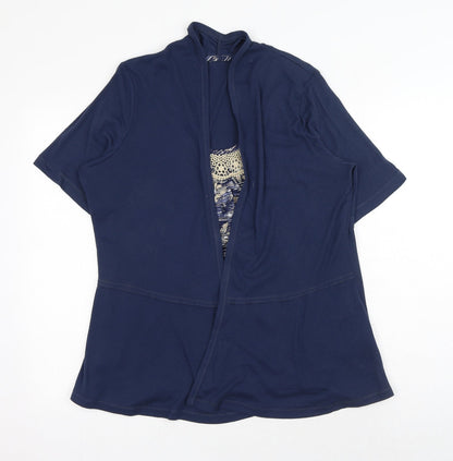 Womens UK Size 16 Marks and Spencer Blue Kimono Blouse