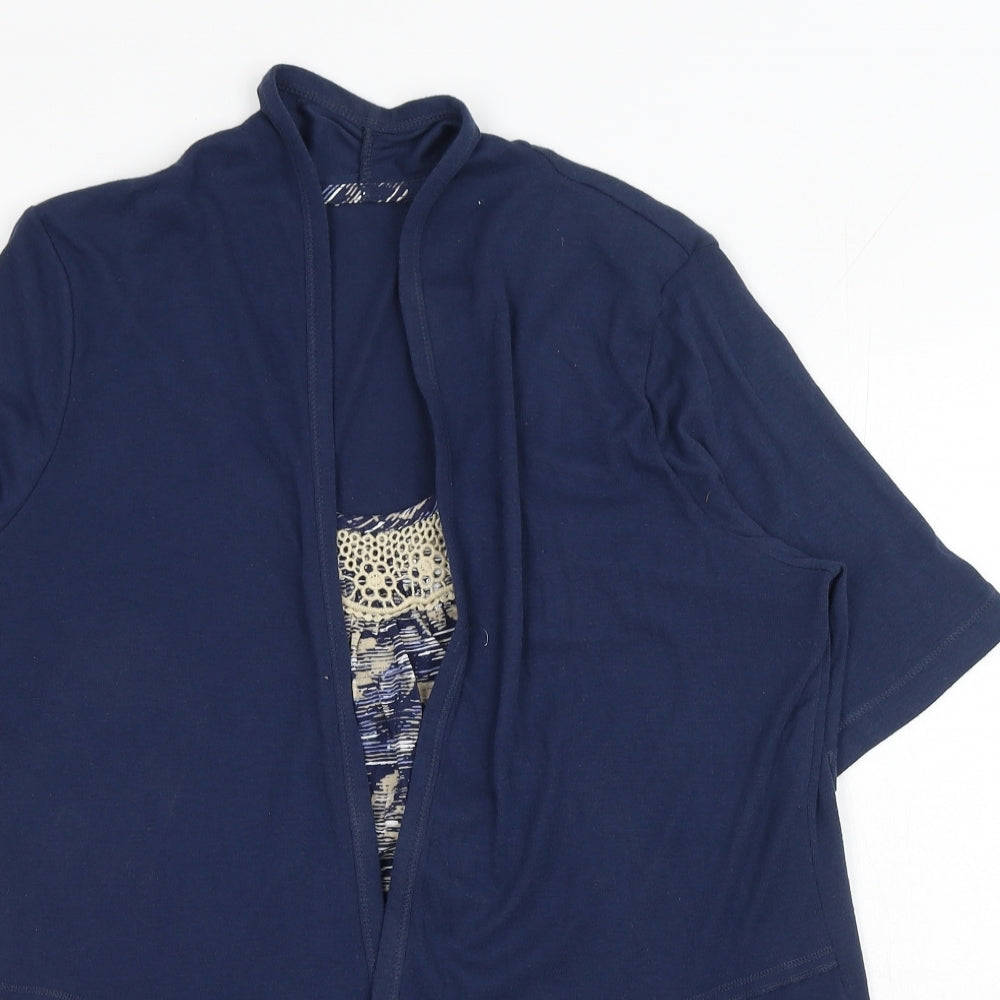 Womens UK Size 16 Marks and Spencer Blue Kimono Blouse