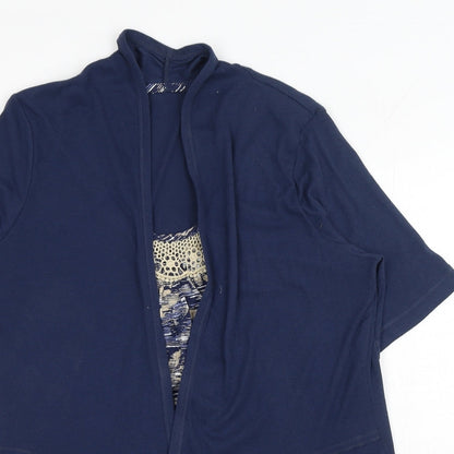 Womens UK Size 16 Marks and Spencer Blue Kimono Blouse