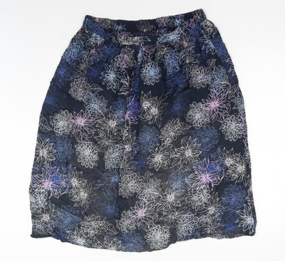 Berkertex Womens Purple Geometric Viscose Flare Skirt Size 16