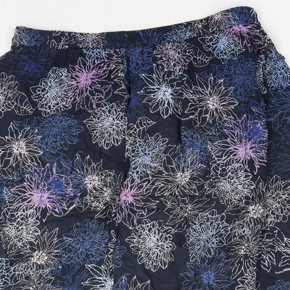 Berkertex Womens Purple Geometric Viscose Flare Skirt Size 16
