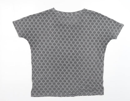Womens UK Size 10 New Look Grey Basic T-Shirt