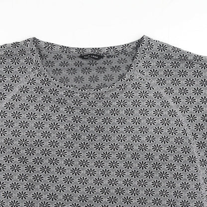 Womens UK Size 10 New Look Grey Basic T-Shirt