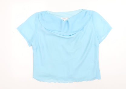 Lyndella Womens Blue Polyester Basic T-Shirt Size 18 Round Neck