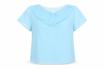 Lyndella Womens Blue Polyester Basic T-Shirt Size 18 Round Neck