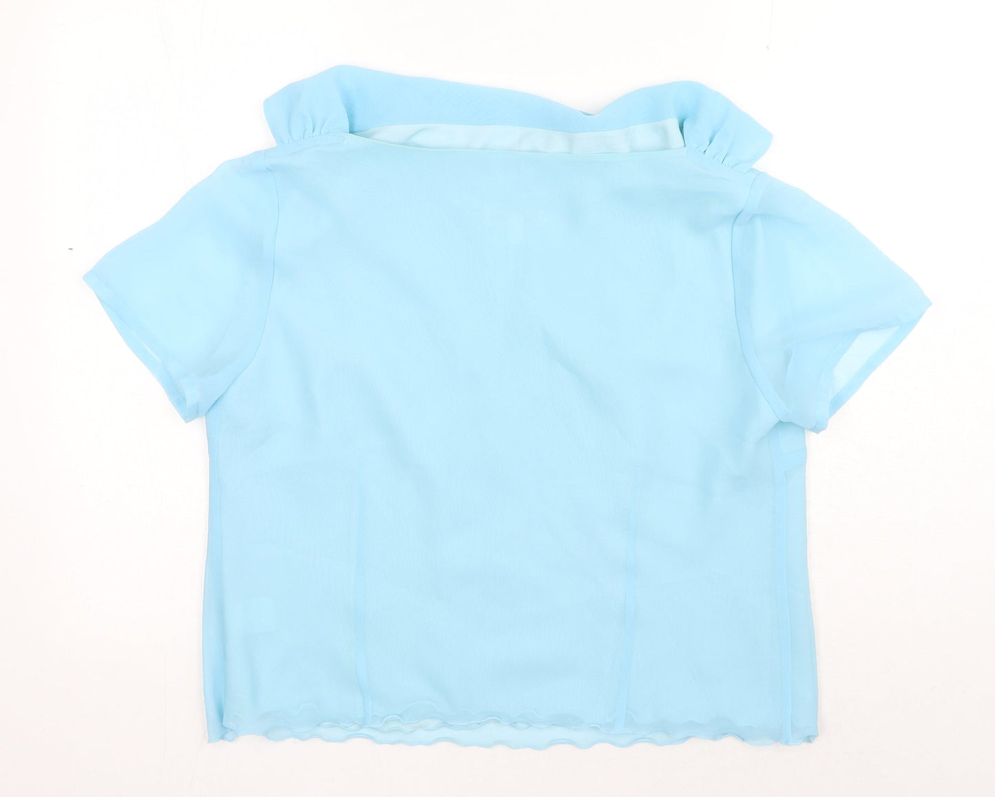 Lyndella Womens Blue Polyester Basic T-Shirt Size 18 Round Neck
