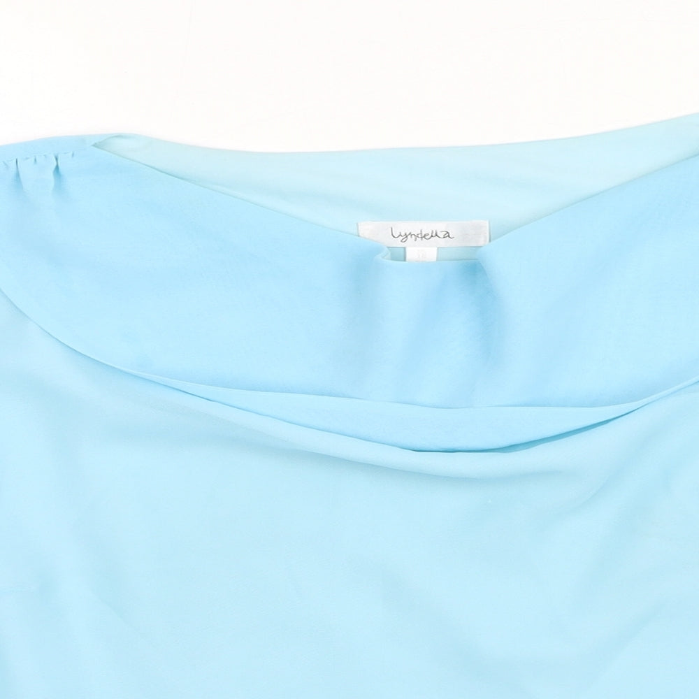 Lyndella Womens Blue Polyester Basic T-Shirt Size 18 Round Neck