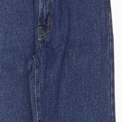 Blue Circle Mens Blue Cotton Straight Jeans Size 28 in Regular Button