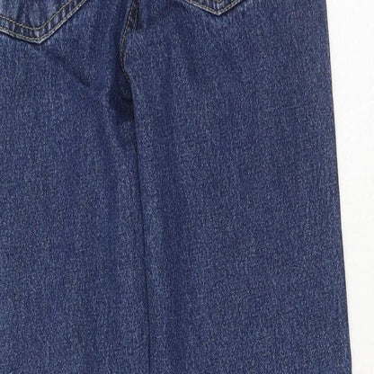 Blue Circle Mens Blue Cotton Straight Jeans Size 28 in Regular Button