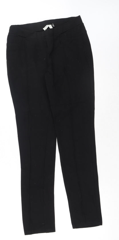 Olive + Oak Womens Black Viscose Jogger Trousers Size M Regular