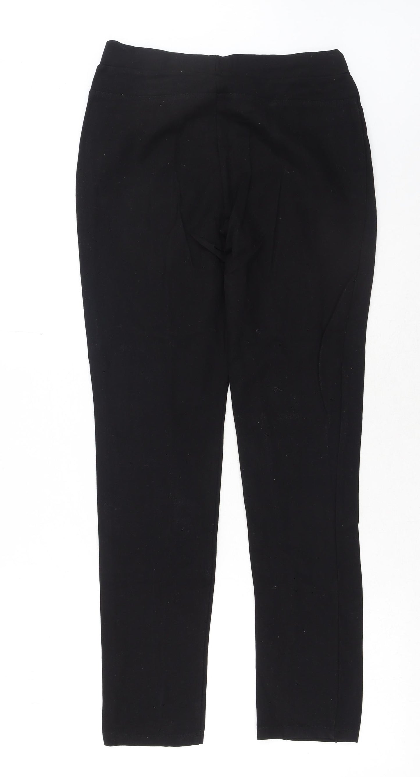 Olive + Oak Womens Black Viscose Jogger Trousers Size M Regular