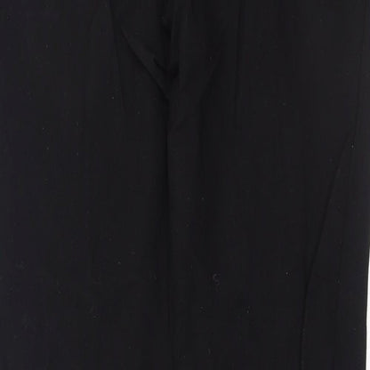 Olive + Oak Womens Black Viscose Jogger Trousers Size M Regular