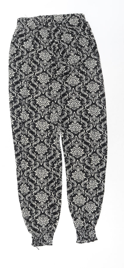 Womens UK Size M Preworn Regular Fit Bloomer Black Trousers