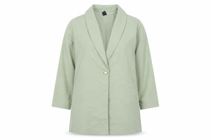 SheIn Womens Green Polyester Jacket Blazer Size M - Top Included