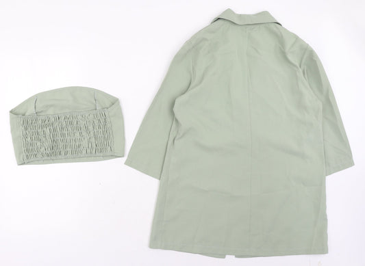 SheIn Womens Green Polyester Jacket Blazer Size M - Top Included