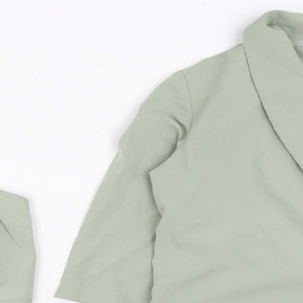 SheIn Womens Green Polyester Jacket Blazer Size M - Top Included