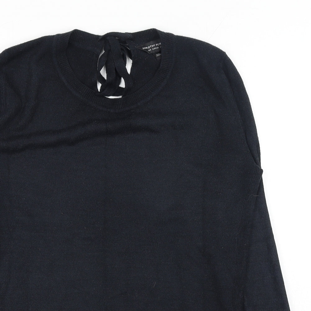 Womens UK Size 10 Dorothy Perkins Black Pullover Jumper