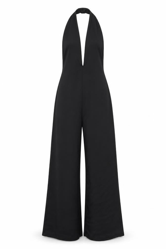 Womens UK Size 6 Missguided One-Piece Black Jumpsuit