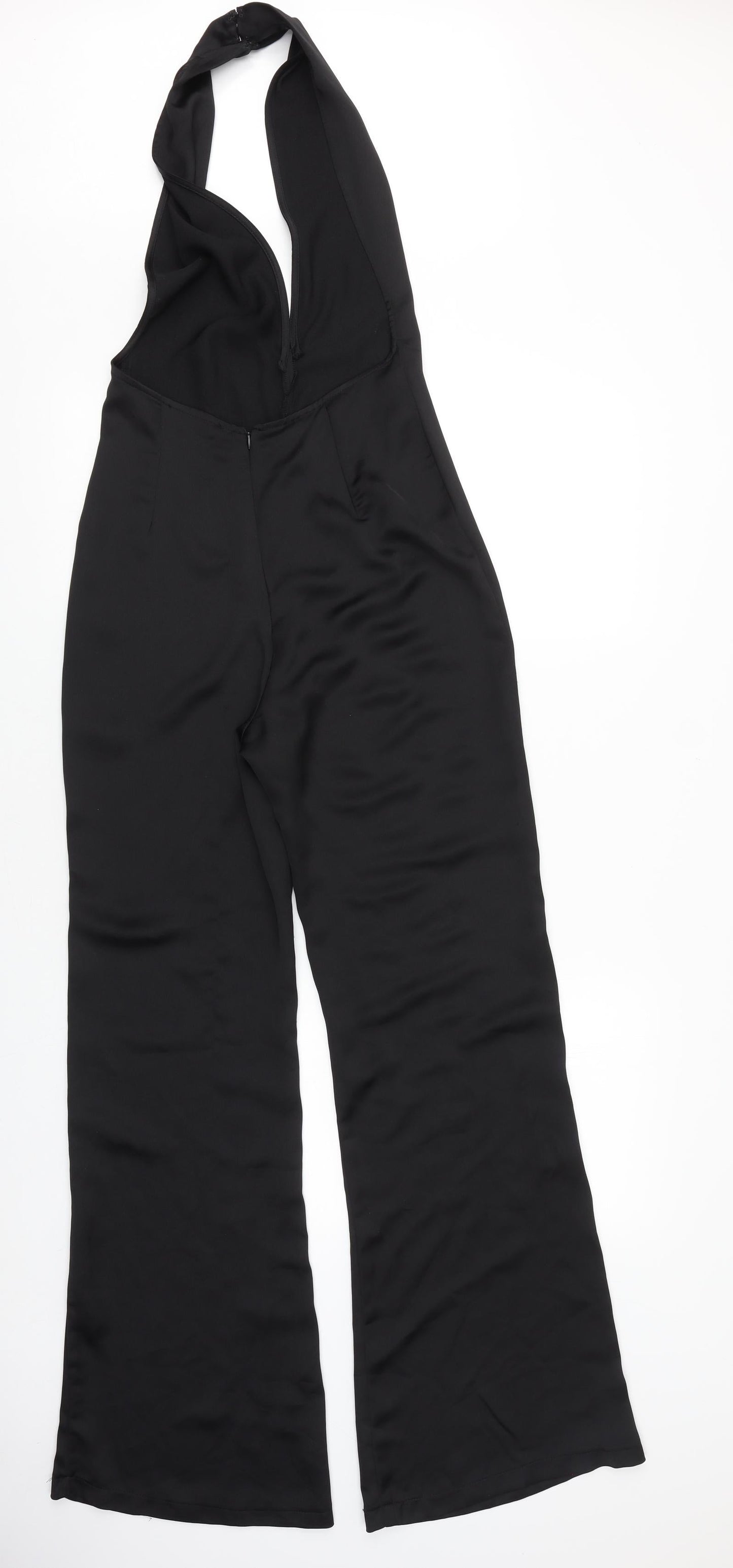 Missguided Womens Black Polyester Jumpsuit One-Piece Size 6 L31 in Zip