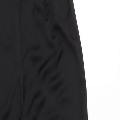 Missguided Womens Black Polyester Jumpsuit One-Piece Size 6 L31 in Zip