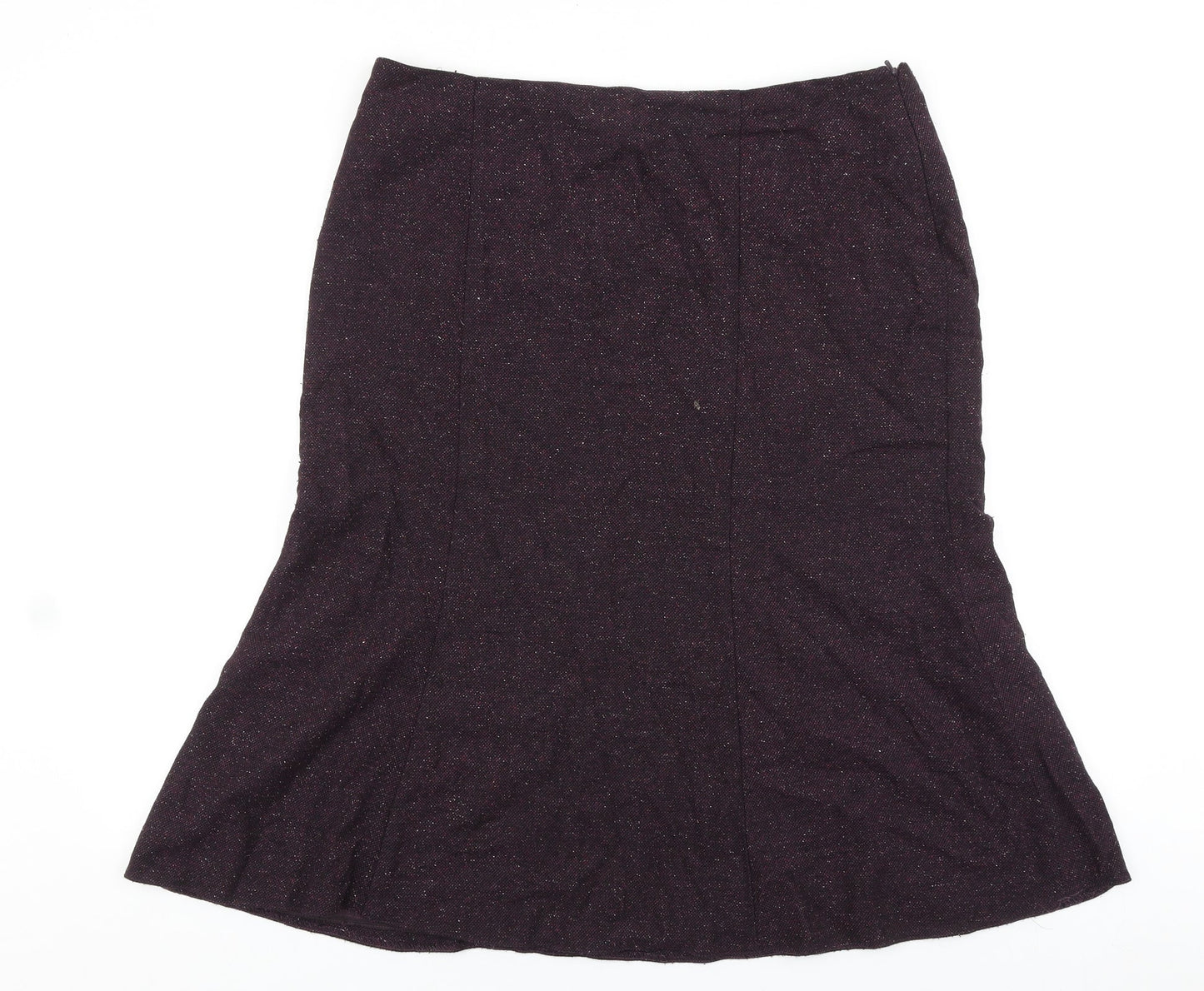 Kaliko Womens Purple Polyester Trumpet Skirt Size 16 Zip