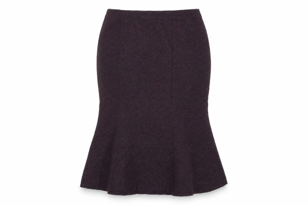 Kaliko Womens Purple Polyester Trumpet Skirt Size 16 Zip