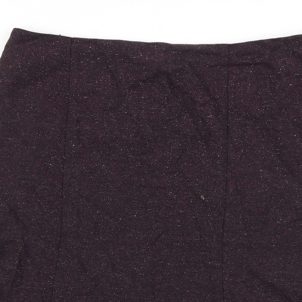 Kaliko Womens Purple Polyester Trumpet Skirt Size 16 Zip