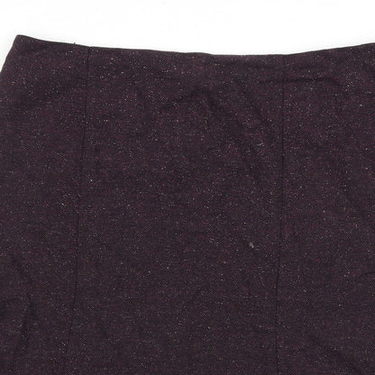 Kaliko Womens Purple Polyester Trumpet Skirt Size 16 Zip