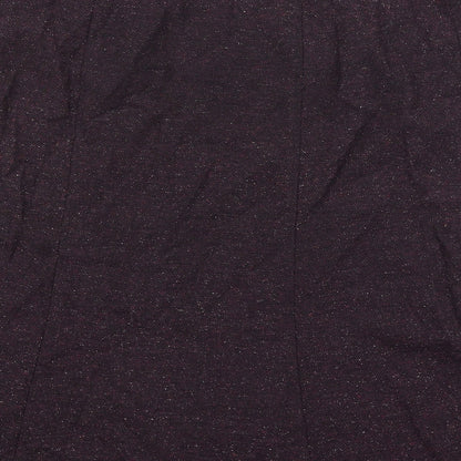 Kaliko Womens Purple Polyester Trumpet Skirt Size 16 Zip