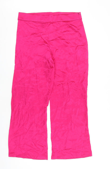 Womens UK Size 34 in Zara Regular Fit  Pink Trousers