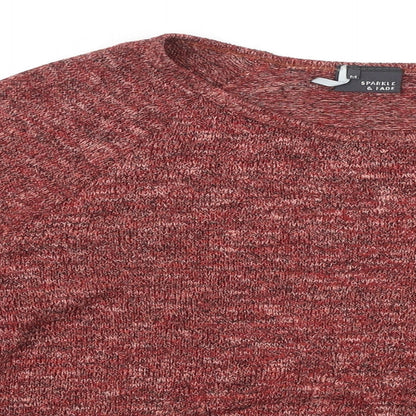 Womens UK Size M Sparkle & Fade Orange Pullover Jumper