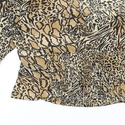 Womens UK Size 8 H&M Brown Basic Blouse