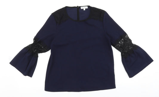 Womens UK Size 10 Warehouse Blue Basic Blouse