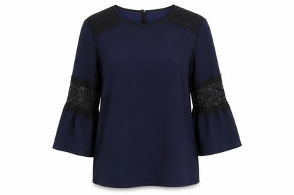 Womens UK Size 10 Warehouse Blue Basic Blouse