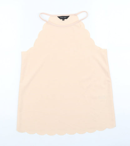 Womens UK Size 8 New Look Pink Basic Tank