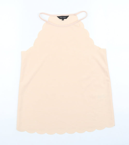 Womens UK Size 8 New Look Pink Basic Tank