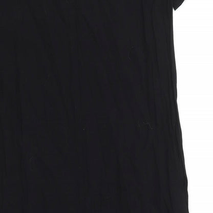 Topshop Womens Black Viscose Jumpsuit One-Piece Size 6 L16 in Zip