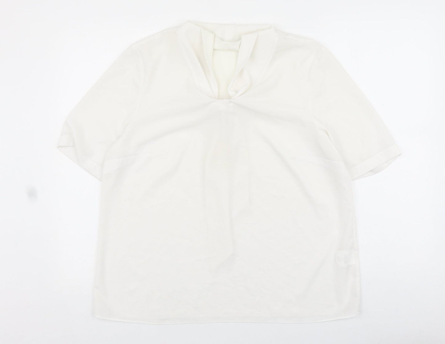Womens UK Size 16 ERFO White Basic Blouse