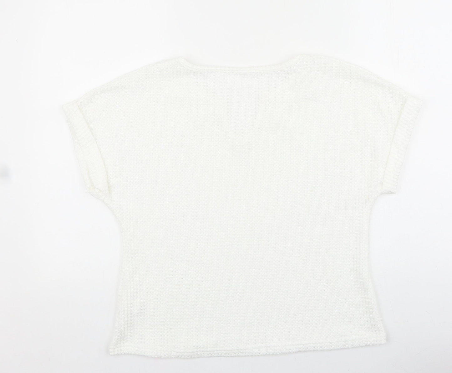 Womens UK Size L Preworn White Basic Blouse