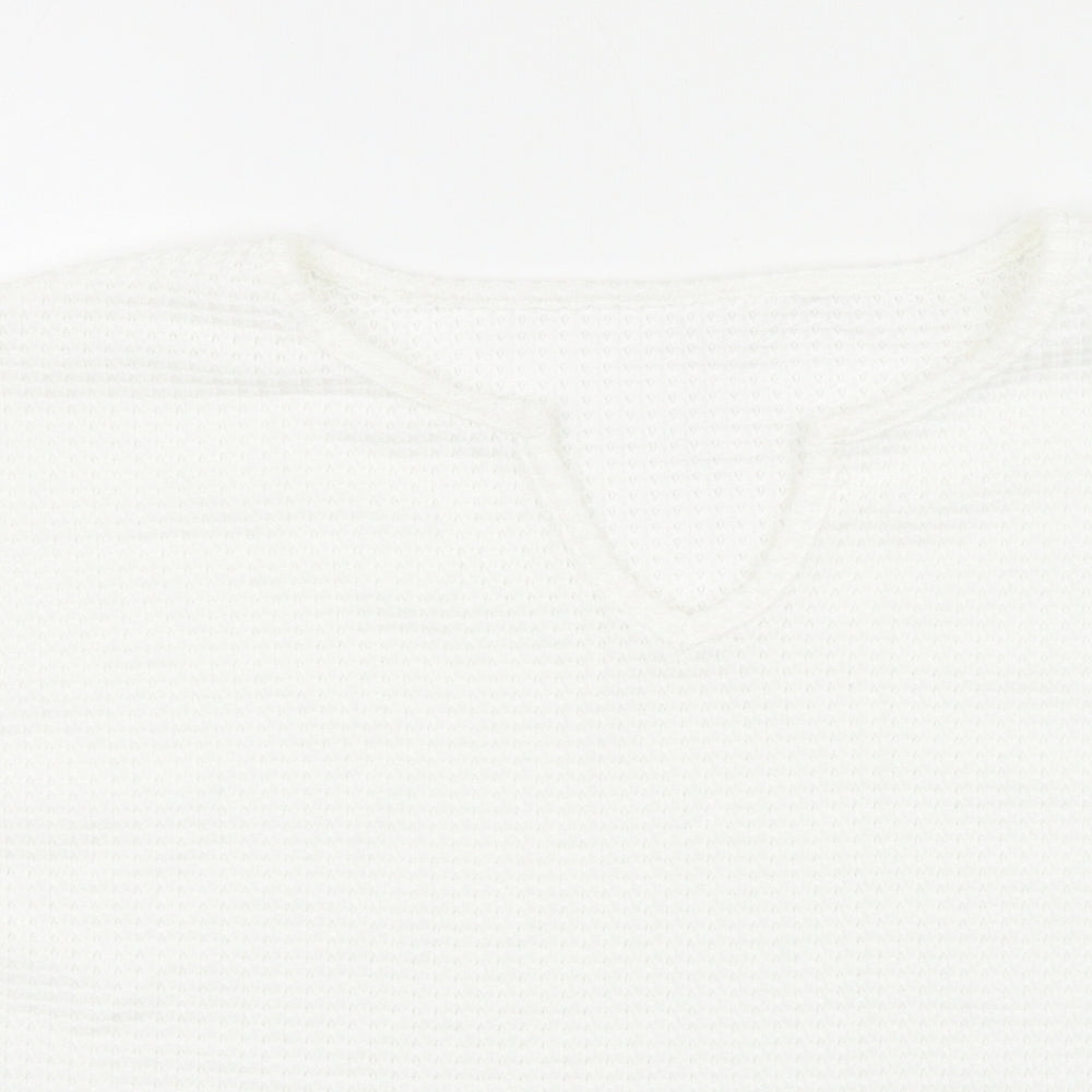 Womens UK Size L Preworn White Basic Blouse