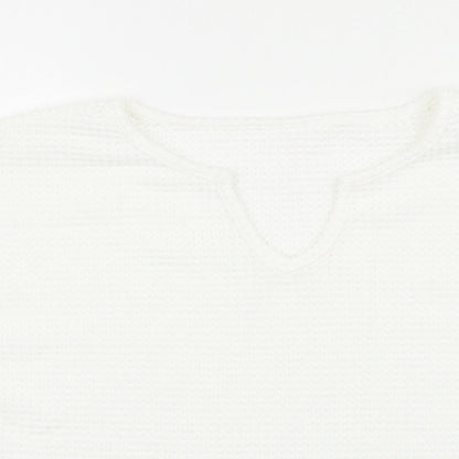 Womens UK Size L Preworn White Basic Blouse