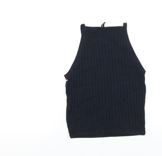 Womens UK Size S H&M Blue Basic Tank