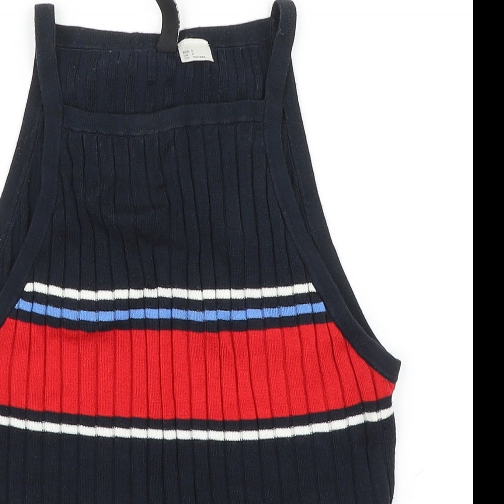 Womens UK Size S H&M Blue Basic Tank